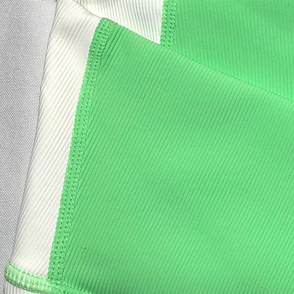 Activewear Shorts Rib Cross Waist Neon Apple Bike Yoga Shorts Gym - Picture 9 of 10